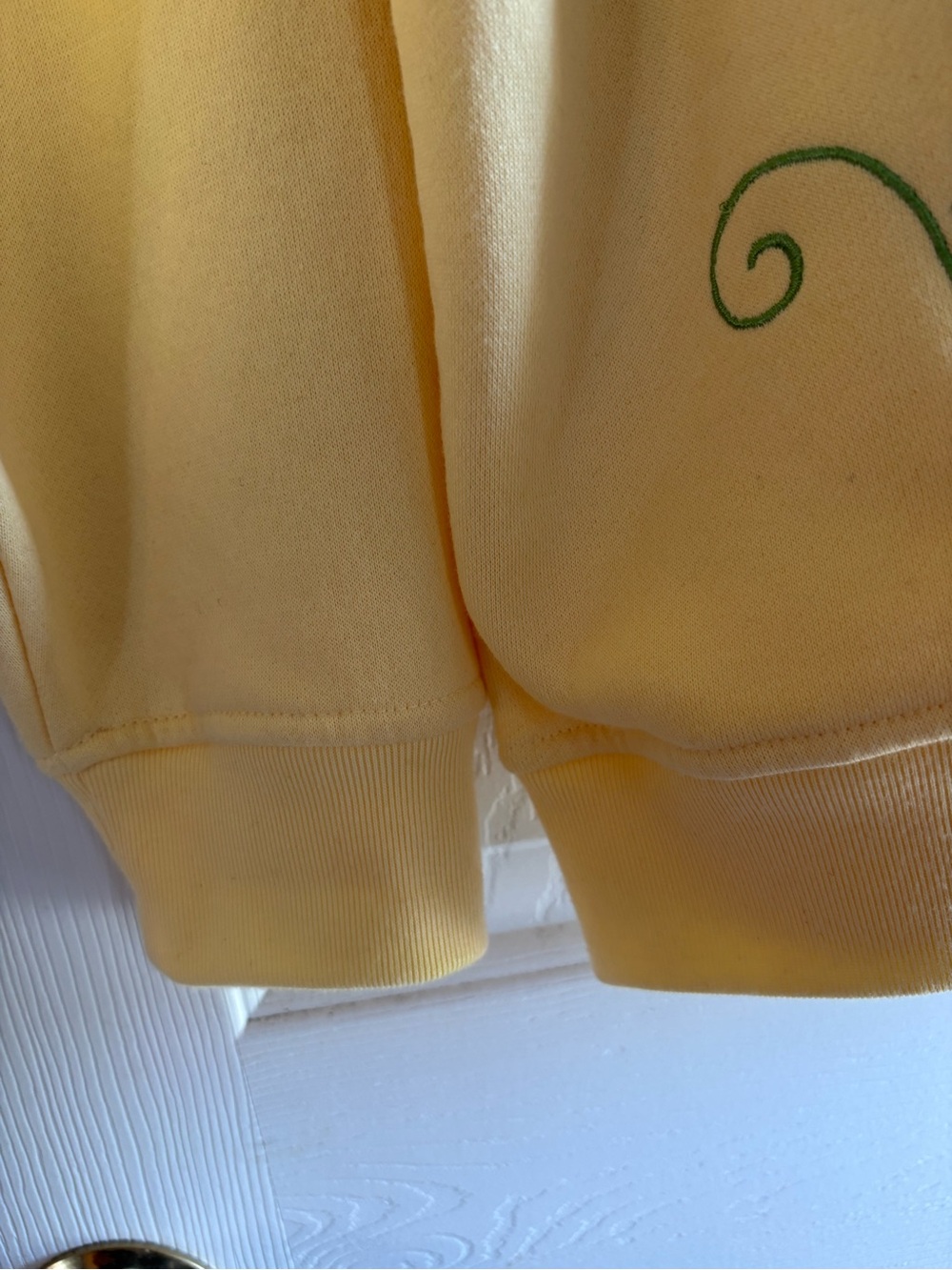 Vintage Shenanigans Floral Cardigan Sweatshirt Yellow Embroidered M Grandmacore - Picture 5 of 9